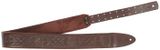 PRS 2.4&quot; Padded Guitar Strap w/RAS, Custom Leather (Faux) Birds, Brown