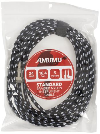 AMUMU S30W-SA-5M Braided Nylon Instrument Cable