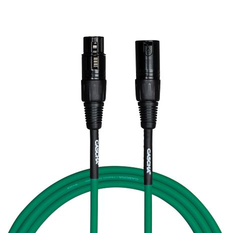 CASCHA Standard Line Mic Cable Green 2m