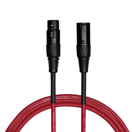 CASCHA Standard Line Mic Cable Red 2m