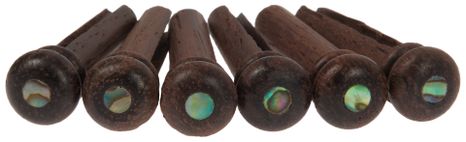 RAZZOR Bridge Pins Ebony & Abalone